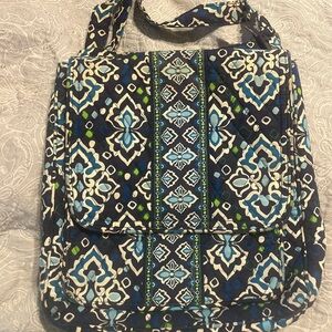 Vera Bradley Blue and Green Patterned Crossbody Bag